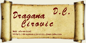 Dragana Ćirović vizit kartica